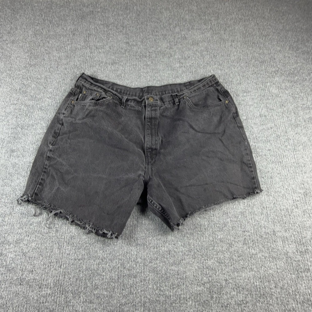 Chic Shorts Womens 26 Gray Denim Cutoff Raw‎ Hem Relaxed 5 Pocket Casual Summer